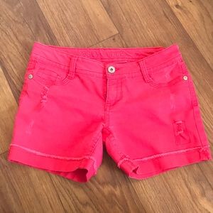 Wallflower Pink Jean Shorts size 9 juniors